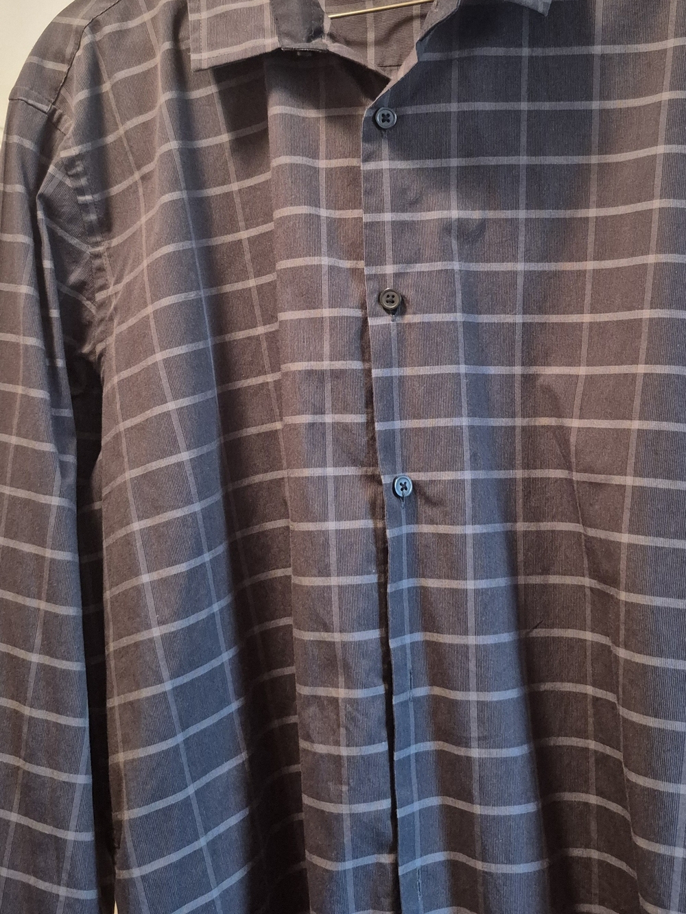 Men's Gray Alfani Slimfit Gray Button-Up Shirt XL
